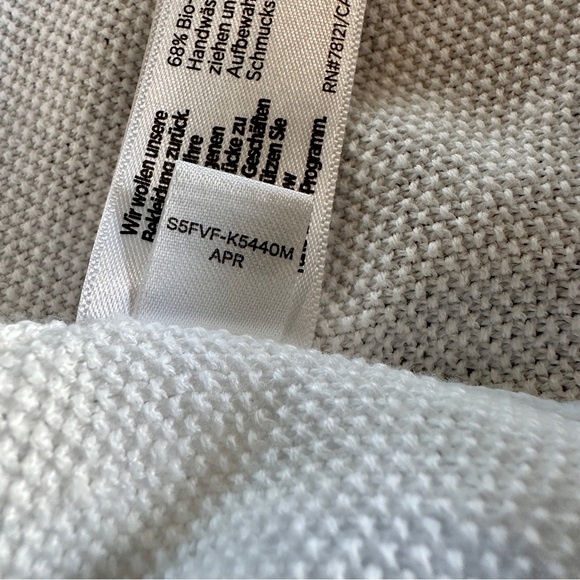 NWT EILEEN FISHER Organic Linen Cotton Long Cardigan White (M) - Picture 9 of 11